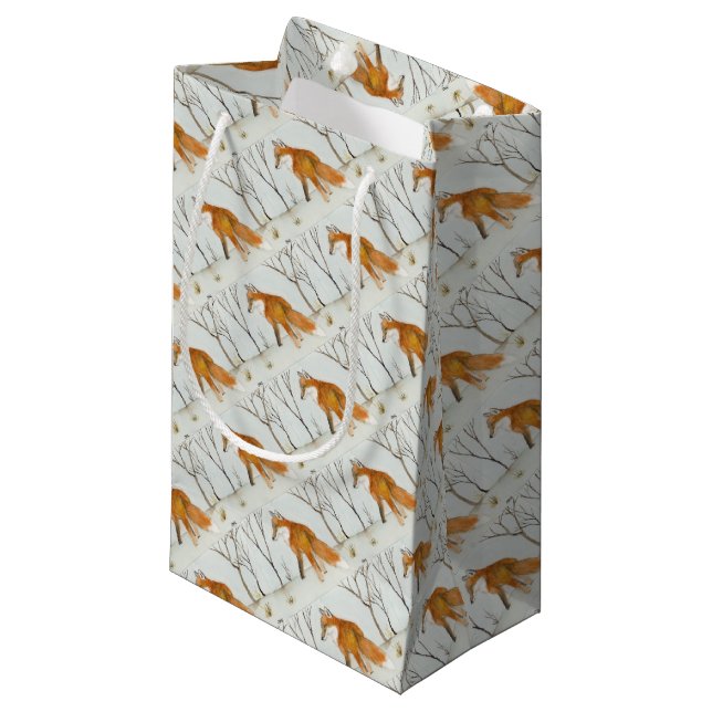 Red Fox small gift bag (Front Angled)