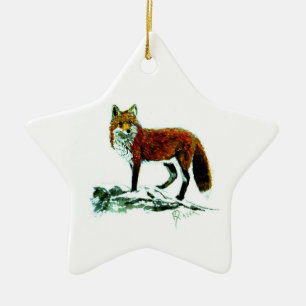 Red Fox star ornament