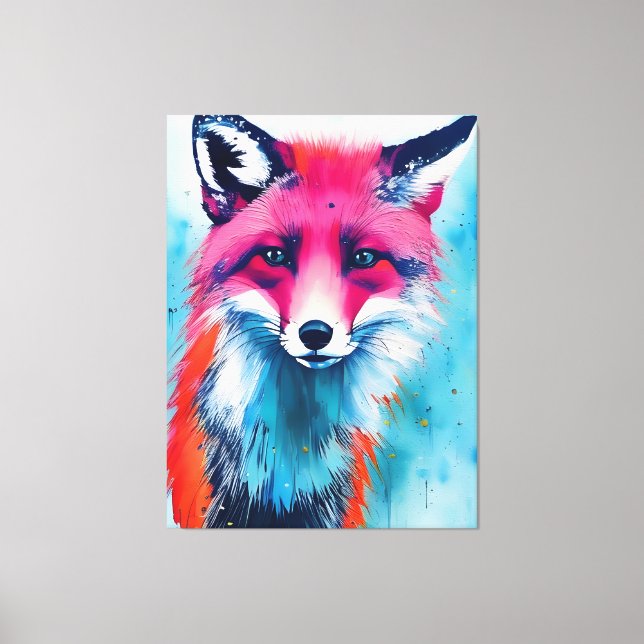 Red Fox Stretched Canvas Print (Front)