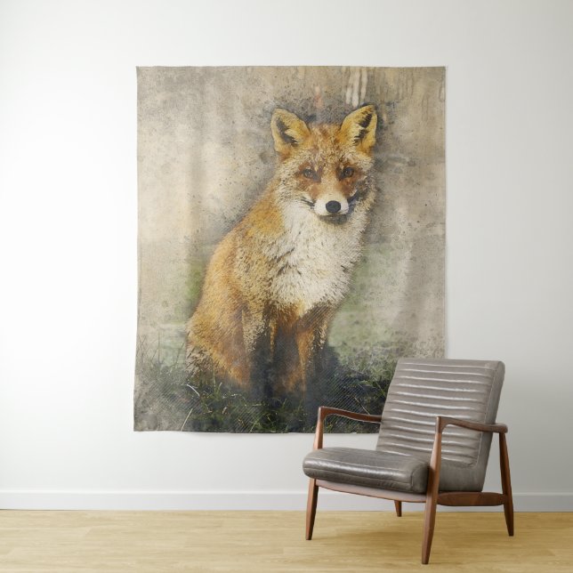 Red fox tapestry (In Situ)