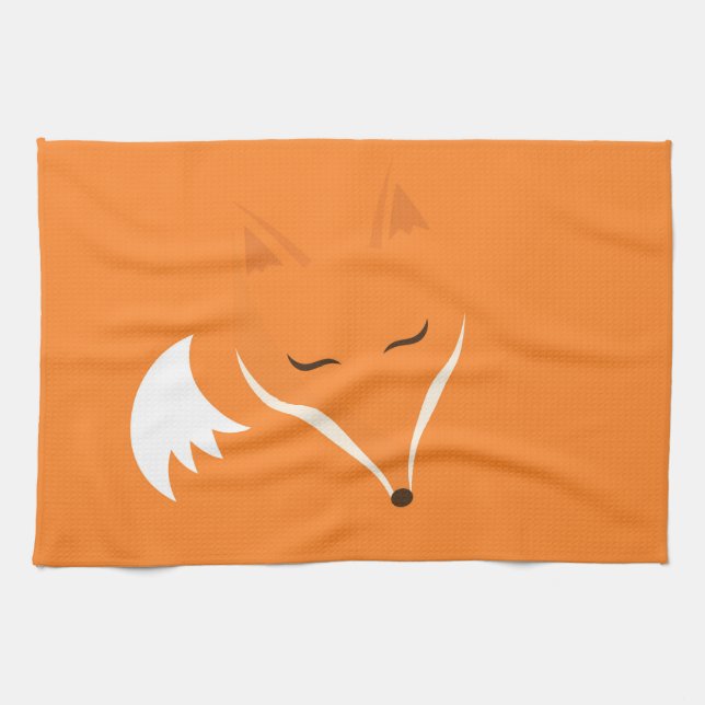 Red fox tea towel (Horizontal)