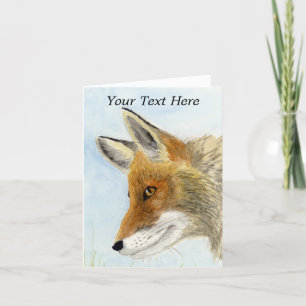 Red Fox Thank You Card