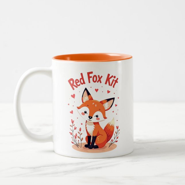 Red Fox: The Master of Adaptation Two-Tone Coffee Mug (Left)