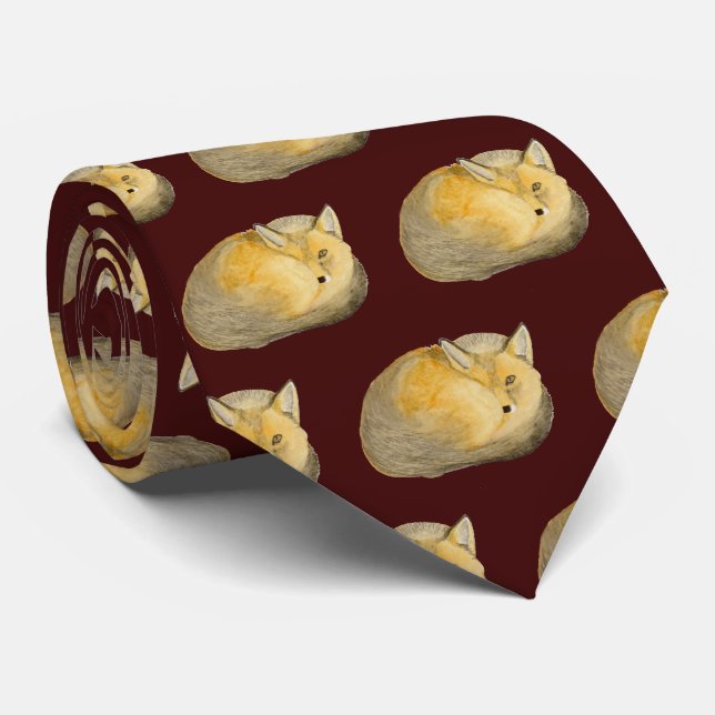 Red Fox Tie (Rolled)