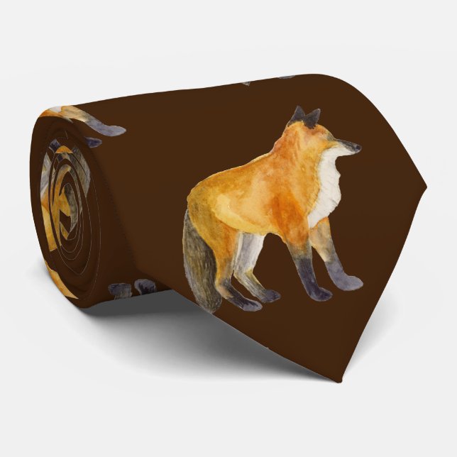 Red Fox Tie (Rolled)