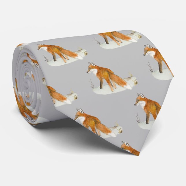 Red Fox Tie (Rolled)