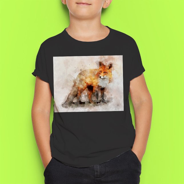 Red Fox Watercolor Portrait 04 T-Shirt (Creator Uploaded)