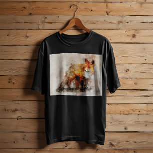 Red Fox Watercolor Portrait 04 T-Shirt