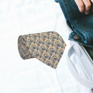 Red Fox Wildlife Photo Pattern Tie