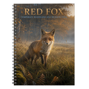 Red Fox Woodland Meadow VINTAGE Notebook