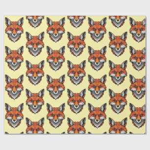 Red fox wrapping paper
