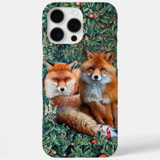 RED FOXES AMONG GREENERY, FOLIAGE AND FLOWERS iPhone 16 PRO MAX CASE