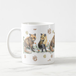 Red Foxes, Classic Mug, 11 oz Coffee Mug