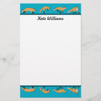 Red Foxes Personalised Stationery