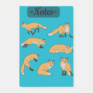 Red Foxes Post-it Notes