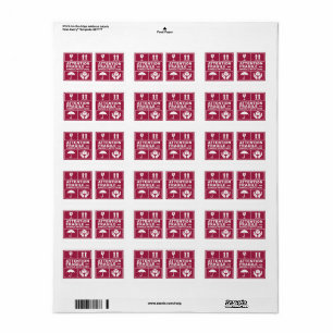 Red Fragile Handle with Care Mailing Label images3