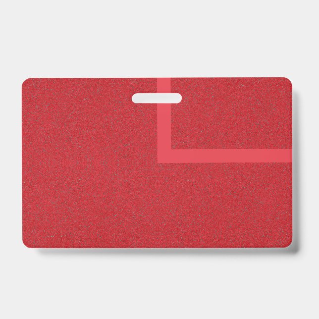 Red Frame Corner ID Badge – Customisable (Front)