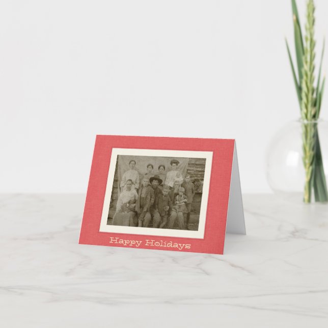 Red Frame Holiday Greeting Card (Front)
