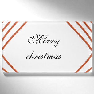 Red frame watercolor merry Christmas dd your name Tag