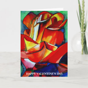 Red France Libre Rose Valentine's Day card