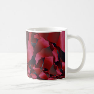 Red frayed abstraction coffee mug