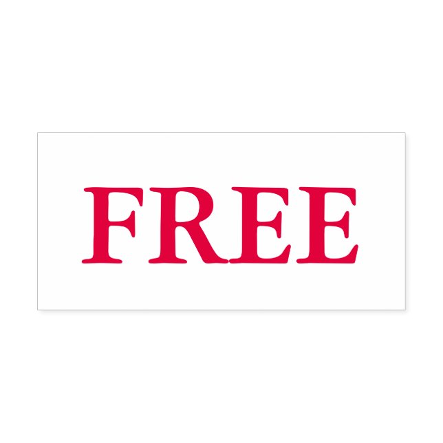 Red Free Self-inking Stamp (Design)