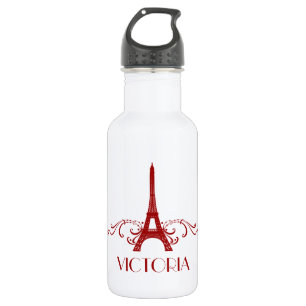 Red French Flourish 532 Ml Water Bottle