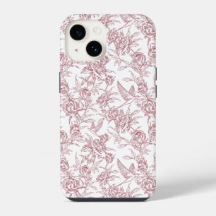 Red French Toile iPhone 14 Case