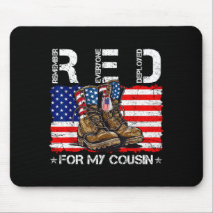 Red friday for cousin flag remember everyone mouse pad
