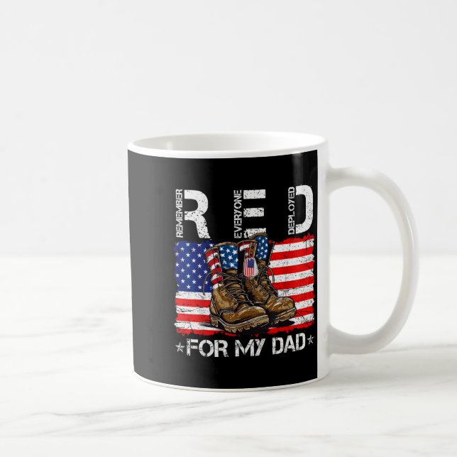 Red friday for dad flag remember everyone deployed coffee mug (Right)