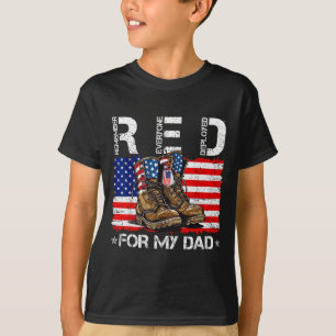 Red friday for dad flag remember everyone deployed T-Shirt