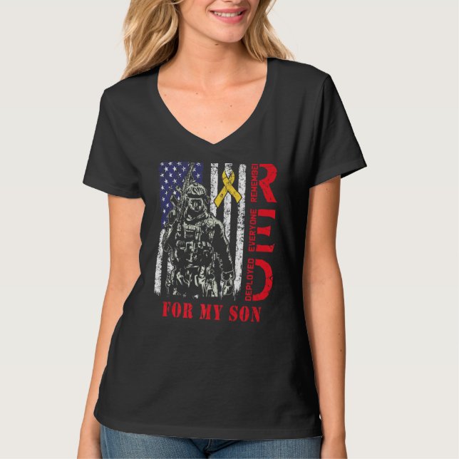 Red Friday For My Son Remember Everyone Deployed M T-Shirt (Front)