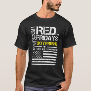 Red Friday Military Girlfriend Wear Red For Boyfri T-Shirt