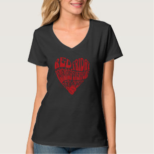 RED Friday Military Heart Remember Everyone Deploy T-Shirt