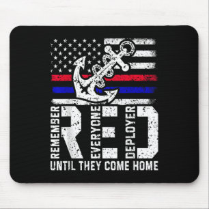 Red Friday Military Memorial Day Veterans Family 4 Mouse Pad