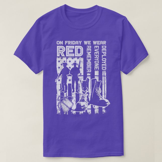 Red Friday Military Shirt On Friday We Wear Red Ve (Design Front)