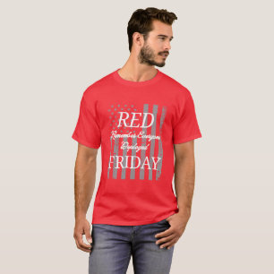Red Friday Military Support Patriotic Awareness T-Shirt