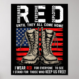 Red Friday Military Support - Remember Everyone Poster