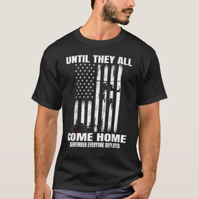 Red Friday Military Until They All Come Home Ameri T-Shirt (Front)
