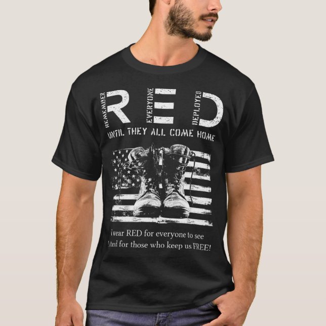 Red Friday Military Until They Come Home My Soldie T-Shirt (Front)