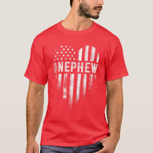 Red Friday Proud Nephew Support Aunt Uncle Militar T-Shirt