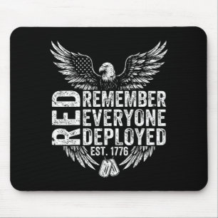 RED Friday Remember Everyone Deployed Eagle Mouse Pad