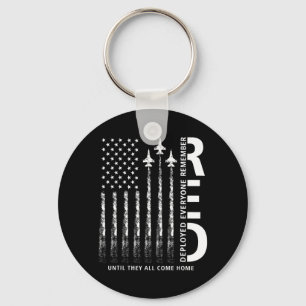 RED Friday Remember Everyone Deployed Military Key Ring