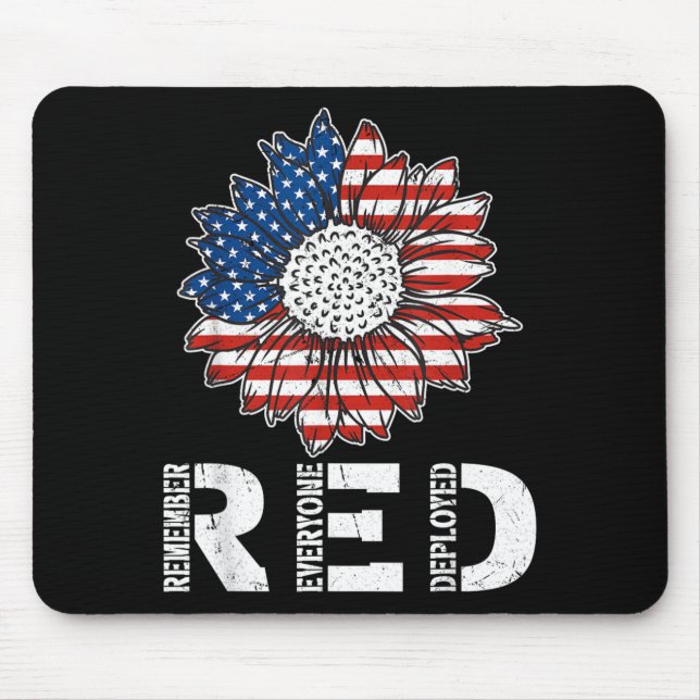 RED Friday Remember Everyone Deployed RED Mouse Pad (Front)