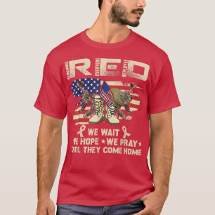 Red Friday Remember Everyone Deployed USA Flag Mil T-Shirt