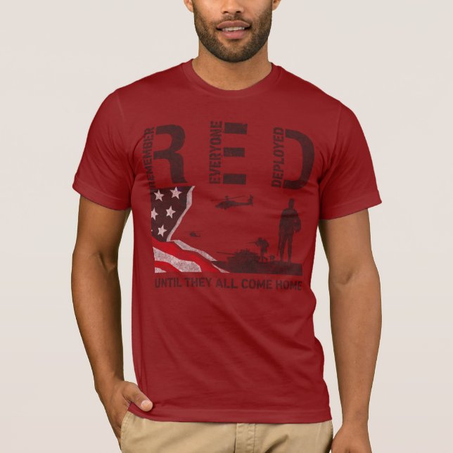 Red Friday Shirts Remember Everyone Deployed Shirt (Front)