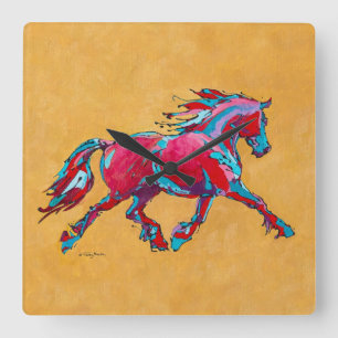 Red Friesian Wall Clock