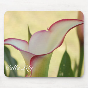 Red Fringe Calla Lily Mouse Pad