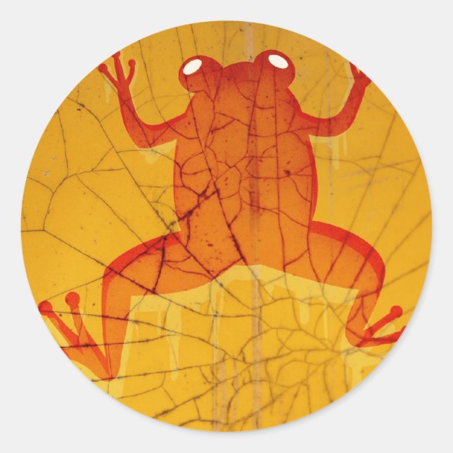 Red Frog Classic Round Sticker (Front)