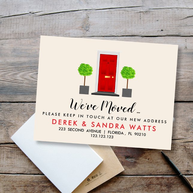 Red Front Door Change of Address Postcard – We’ve  (Creator Uploaded)
